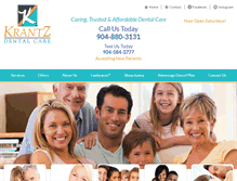 Tablet Screenshot of krantzdentalcare.com